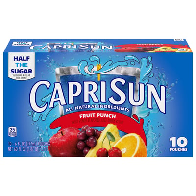 Capri Sun 100% Juice Fruit Punch Naturally Flavored Juice Box