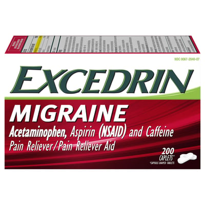 Excedrine Migraine Pain Reliever, Caplets - 200 count