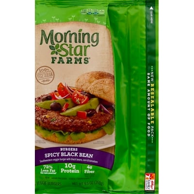 Morningstar Farms - MorningStar Farms, Burgers, Veggie, Spicy Black ...