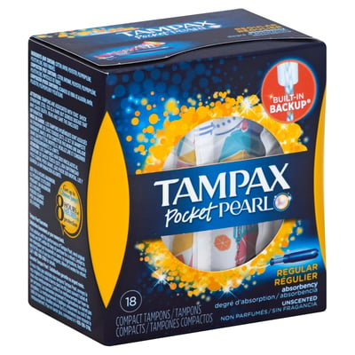 Tampax - Tampax, Pocket Pearl - Tampons, Compact, Regular