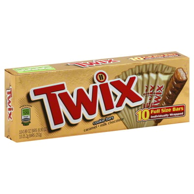 Twix - Twix Cookie Bars, Caramel, Milk Chocolate, Full Size (10 count), Shop