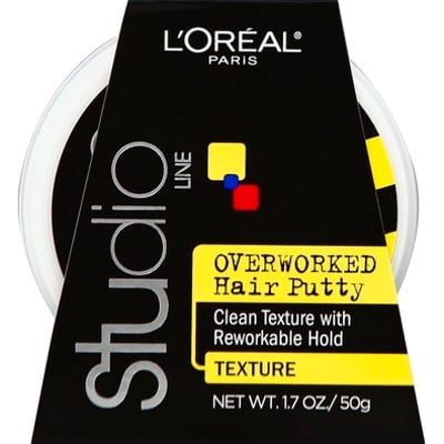 Studio Loreal (Gm) - Loreal, Hair Putty, Overworked, Texture, Medium Hold 2  ( ounces) | | Lucky Supermarkets