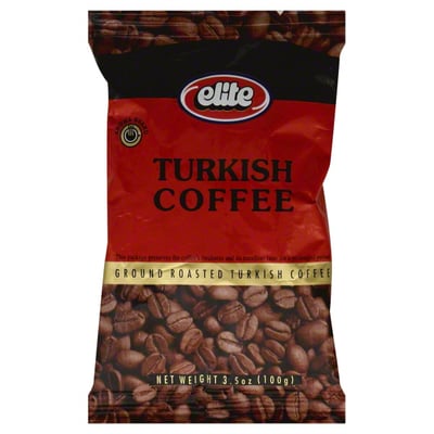 Elite Coffee, Ground Roasted, Turkish - 3.5 oz