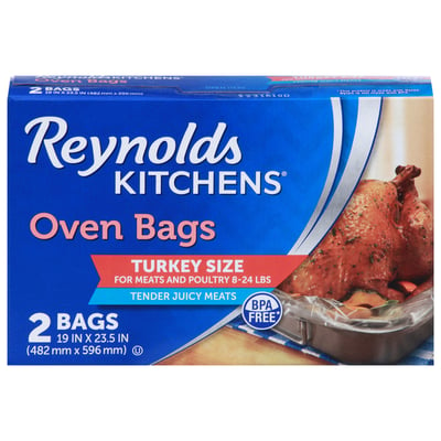 Handy Housewares 5-Pack 15 x 9.75 Disposable Roasting Bags with Ties -  Great for Chicken, Meat, Roasts, Stew and more!