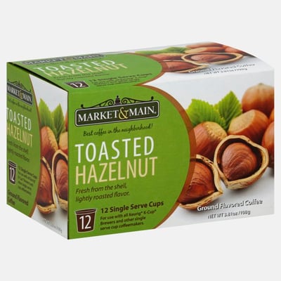 Market and Main - Market and Main, Coffee, Ground, Toasted Hazelnut, Single  Serve Cups (12 count), Shop