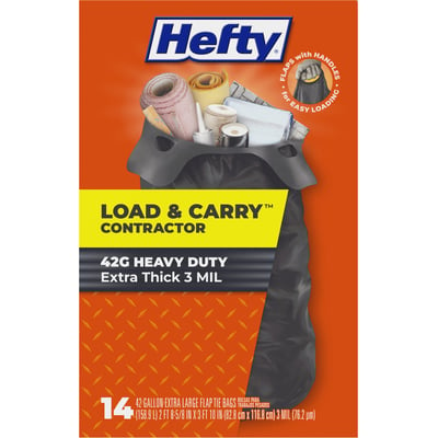 42 gal. Heavy Duty Trash Bags with Flaps (20-Count)