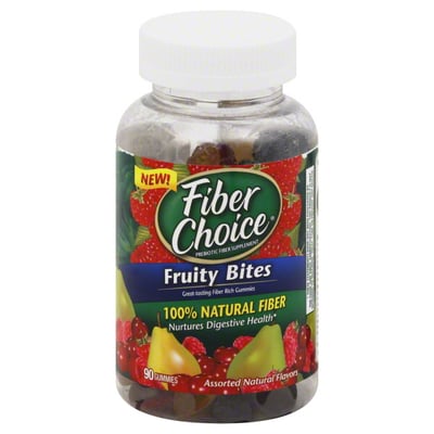 Fiber Choice - Fiber Choice Prebiotic Fiber Supplement, Fruity Bites,  Gummies, Assorted Natural Flavors (90 count), Shop