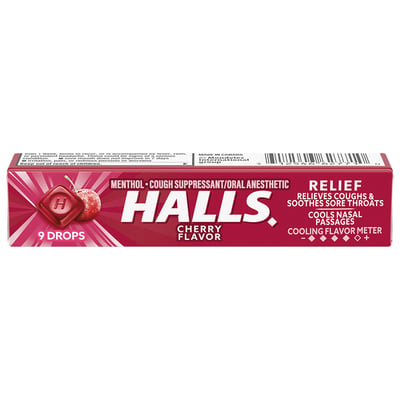 Halls - Halls, Relief - Cough Drops, Cherry Flavor (9 count) | Shop ...