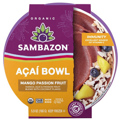 Sambazon - Sambazon Mango Passionfruit Acai Bowl 5.9 Ounces (5.90
