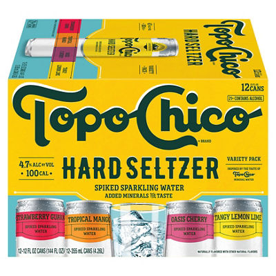 ソフトドリンク ... Topo Chico - Topo Chico Variety Pack Hard Seltzer, 12 Ounce Can
