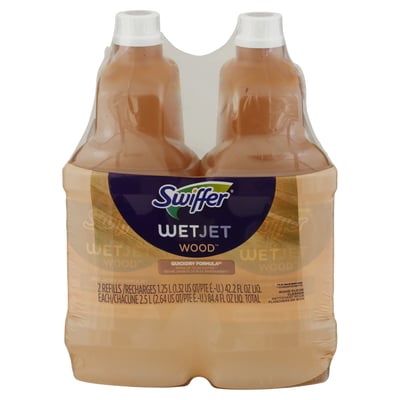 Swiffer WetJet Liquid Floor Cleaner, Lavender Vanilla & Comfort, 1.25 Liter  (2 Pack)