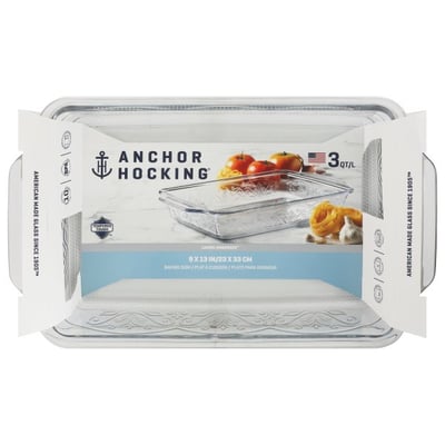 Anchor Hocking Glass Baking Dish with Lid, 3 Quart