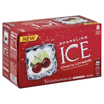 Sparkling Ice Sparkling Ice Cherry Limeade Sparkling Water 8 Pack 8 Ounces Winn Dixie 2130