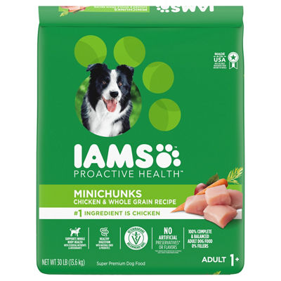 Iams - Iams Minichunks Chicken & Whole Grains Dog Food 30 Pounds
