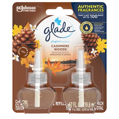 Glade PlugIns Scented Oil Warmer Essential Oil Infused Wall Plug in 2 count