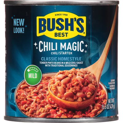 Bush's Chili Magic, A can of Bush's Chili Magic chili start…