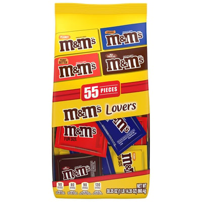 M&M's Chocolate Candy Fun Size Assorted - M&Ms Milk Chocolate, Peanut And  Peanut Butter Assorted - M&Ms Chocolate Candy Variety Pack – 2 Pounds