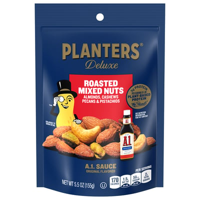 Planters - Planters, Deluxe - Mixed Nuts, A1 Sauce Original Flavored,  Roasted (5.5 oz), Shop