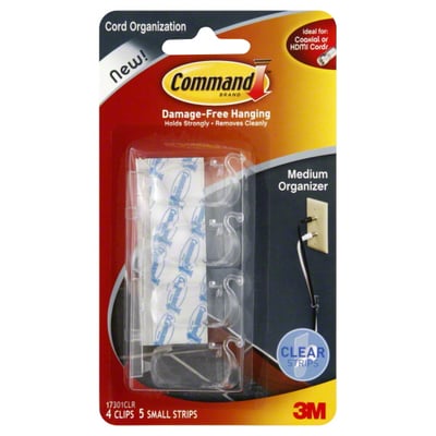 3M - 3M, Command - Clips and Small Strips, Cord Organization, Medium, Shop