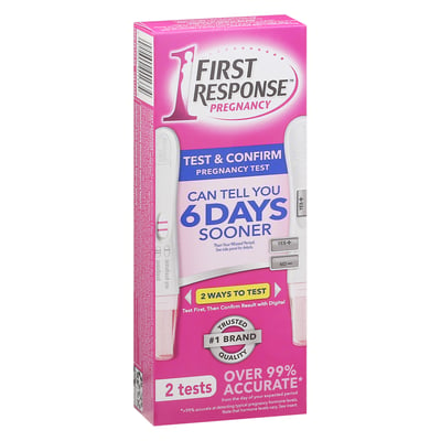 FIRST RESPONSE Comfort Check Pregnancy Test, 8 Count, Pink & White