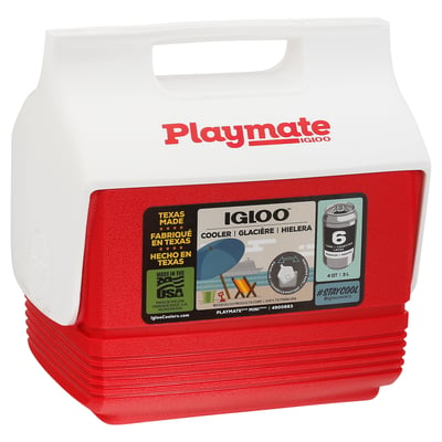 Igloo Playmate Cooler, Red, Mini, 4 Quart