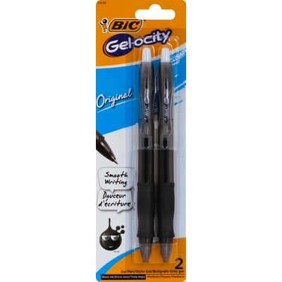 BIC® Gel-ocity™ Medium Point Gel Pens - Black, 2 ct - Pay Less Super Markets