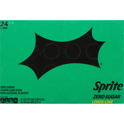 Sprite Zero Diet Lemon-Lime Soda, 12 Oz., 24/Carton