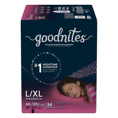 Goodnites - Goodnites, Underwear, Nighttime, L/XL (60-125+ lbs