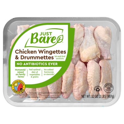 Just Bare - Just Bare, Chicken Wingettes & Drumettes (32 oz), Shop