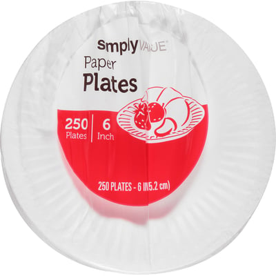 Simply Value - Simply Value, Paper Plates, 6 Inch (250 count)