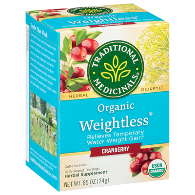 Traditional Medicinals - Traditional Medicinals, Herbal Supplement,  Organic, Cranberry, Weightless, Tea Bags (16 count) | Shop | Weis Markets