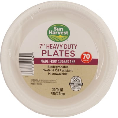 Sun Harvest - Sun Harvest, Paper Plates, 6 Inches, Uncoated (100 count)