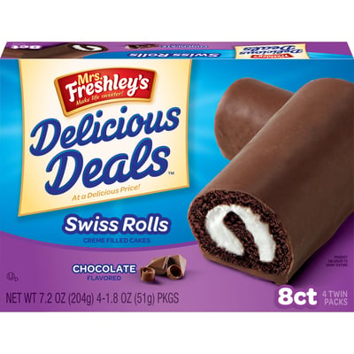 Great Value Creme Filled Swiss Rolls Snack Cakes, 13 Algeria