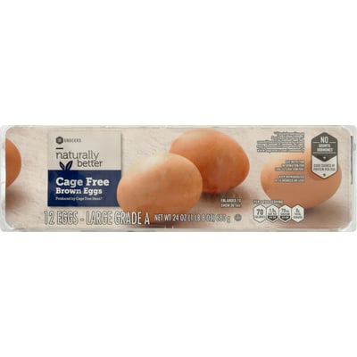 Cage Free Grade A Large Brown Eggs, 12 Count