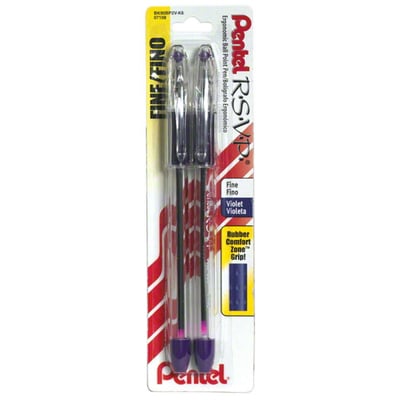Pentel - Pentel, R.S.V.P. - Ergonomic Ball Point Pen, Fine, Violet