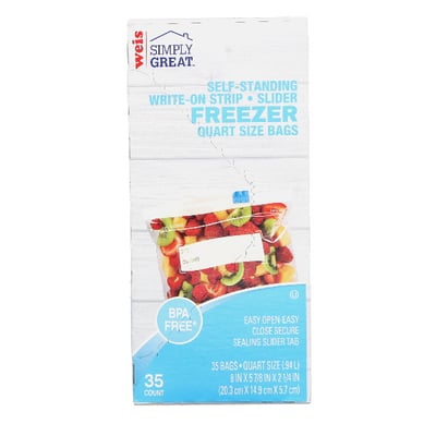 Weis Simply Great - Weis Simply Great Freezer Bag Quart Slider 35CT (35  count), Shop