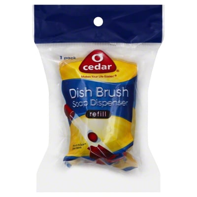 1x New O-Cedar Dish Brush Wand Soap Dispenser Refill Brush Head Replacement