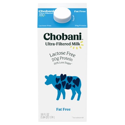 Chobani - Chobani, Milk, Fat Free, Ultra-Filtered (59 fl oz), Shop
