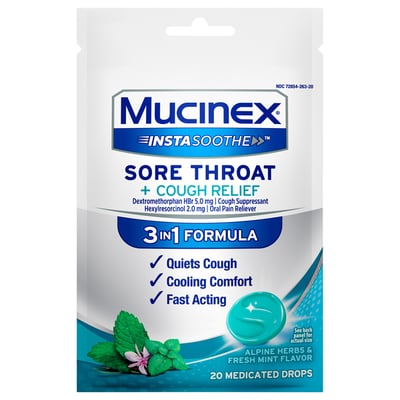Mucinex - Mucinex, InstaSoothe - 3 in 1 Formula Medicated Drops