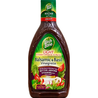 Wish-Bone - Wish-Bone, Dressing, Light, Balsamic & Basil Vinaigrette, with  Extra Virgin Olive Oil (16 oz) | Shop | Weis Markets