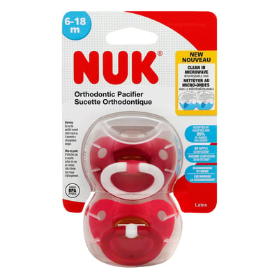 Nuk - Nuk, Pacifier, Orthodontic, Latex, 6-18 Months (2 count), Shop