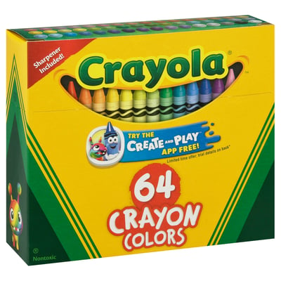 Crayola Crayons 64 Count Box with Sharpener, Crayola.com