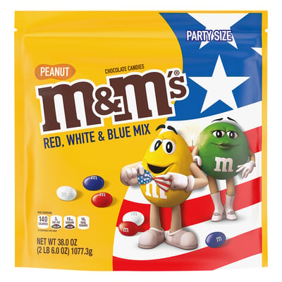 M&M'S Peanut Milk Chocolate Candy Party Size Bag, 38 oz - Pick 'n Save