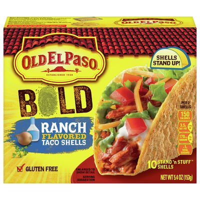 Old El Paso - Old El Paso, Stand 'n Stuff - Taco Shells, Flavored, Ranch  (10 count), Shop