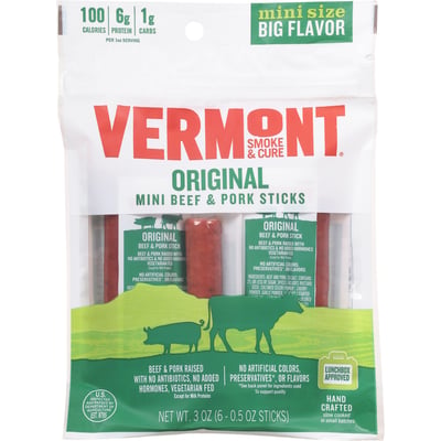 Vermont Smoke & Cure - Vermont Smoke & Cure Beef & Pork Jerky Stick Go Pack  3 oz (0.50 ounces) | Shop