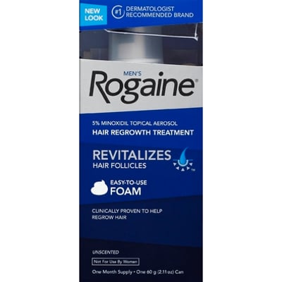 Roagaine Rogaine, Hair Regrowth Treatment, Men's, Unscented, Foam (2.11 ounces) | | Lucky Supermarkets