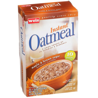 Better Oats Oat Fit Oatmeal, Instant, Maple & Brown Sugar, Oatmeal & Hot  Cereal