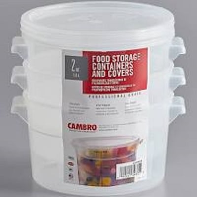  Cambro 2-Quart Round Food-Storage Container with Lid