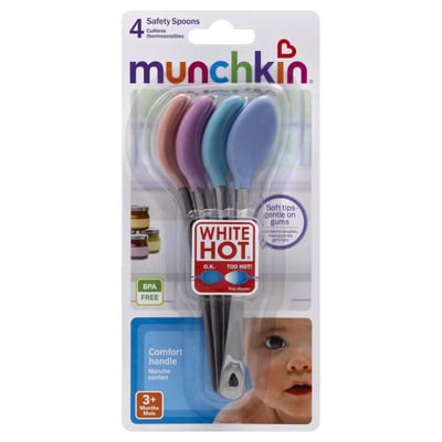Munchkin White Hot Safety Spoons Changes Colors Baby Safety