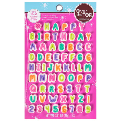 Over the Top - Over the Top, Decorating - Alphabet Candy Letters (0.91 oz), Grocery Pickup & Delivery